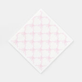 Serviette En Papier Preppy Pink Bows Trellis Premier anniversaire Ribb (Coin)