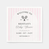Serviette En Papier Preppy Pink Tennis Country Club Baby shower (Devant)