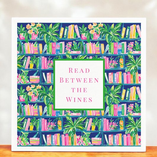 Serviette En Papier Preppy Read Between Wines Book Club
