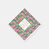 Serviette En Papier Preppy Read Between Wines Book Club Rose (Coin)