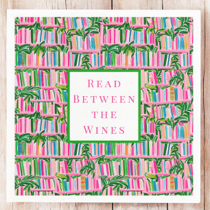 Serviette En Papier Preppy Read Between Wines Book Club Rose