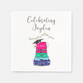 Serviette En Papier Preppy Script High School Graduation Suitcase 2023 (Devant)