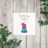 Serviette En Papier Preppy Script High School Graduation Suitcase 2023