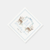 Serviette En Papier Preppy Southern Blue Boy Deer Baby shower (Coin)