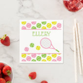 Serviette En Papier Preppy Tennis Personnalisé Party Napkins (En situation)