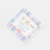 Serviette En Papier Preppy Watercolor Beach Party (Coin)