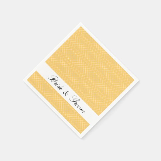 Serviette En Papier Preppy Yellow Spiral (Coin)