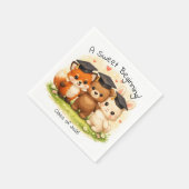 Serviette En Papier Preschool Kindergarten Fox Bear Bunny Party (Coin)