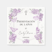 Serviette En Papier Presentación de 3 años Napkins Papillons (Devant)