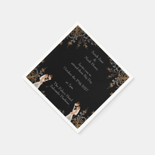 Serviette En Papier Présentation du Mariage d'invitation que vous pouv (Coin)