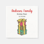 Serviette En Papier Présentations de Noël enroulées empilées Noël (Devant)