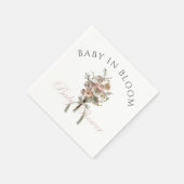 Serviette En Papier Pressed Wildflower Baby in Bloom Boho Baby Shower (Coin)