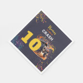 Serviette En Papier Prêt à écraser monster camion sombre anniversaire (Coin)