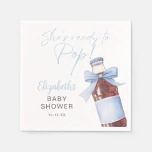 Serviette En Papier Prêt à faire éclater la bouteille de soda au ruban