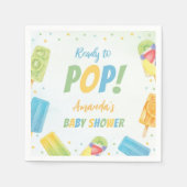Serviette En Papier Prêt À Pop Baby shower Popsicle Serviettes (Devant)