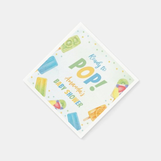 Serviette En Papier Prêt À Pop Baby shower Popsicle Serviettes (Coin)