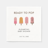 Serviette En Papier Prêt à pop Baby shower Popsicles mignonne (Devant)
