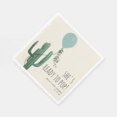 Serviette En Papier Prêt à pop Balloon Cactus Blue Boy baby shower (Coin)