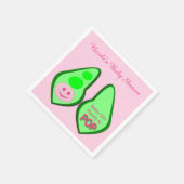 Serviette En Papier Prêt à pop bébé fille Baby shower de pois rose Per (Coin)