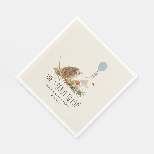 Serviette En Papier Prêt à pop Champignons Hérisson Boulon Garçon (Coin)