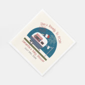 Serviette En Papier Prêt À Pop Rouge Blanc Bleu Baby shower Patriotiqu (Coin)