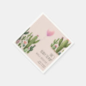 Serviette En Papier Prêt pour la Pop Girl Balloon Cactus Baby shower v (Coin)