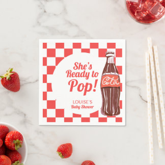Serviette En Papier Prête à éclater Fête de bébé au soda Cola