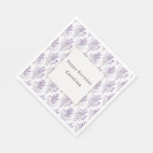 Serviette En Papier Pretty Lavender Flowers Birthday (Coin)