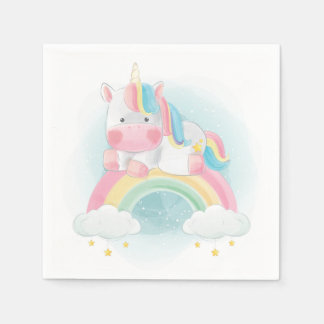 Serviette En Papier Pretty Pastel Unicorn