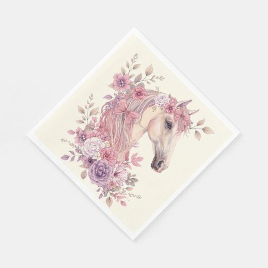Serviette En Papier Pretty Ponies and Petals Horse Party (Coin)