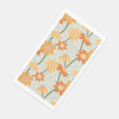 Serviette En Papier Pretty retro muted 1970 s flowers (Coin)