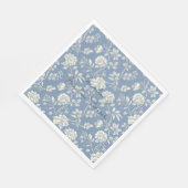 Serviette En Papier Pretty Romantic Blue Cream Flowers Bridal Shower (Coin)