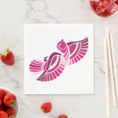 Serviette En Papier Pretty Rose Bird Papier serviettes (En situation)