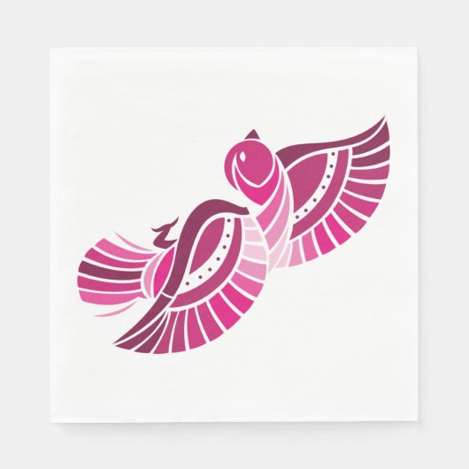 Serviette En Papier Pretty Rose Bird Papier serviettes (Devant)