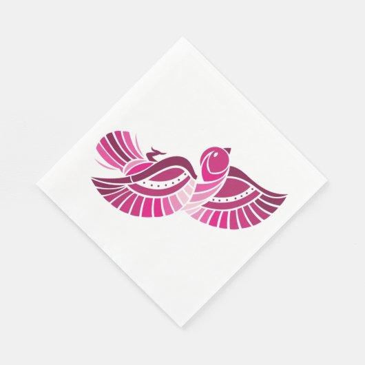 Serviette En Papier Pretty Rose Bird Papier serviettes (Coin)