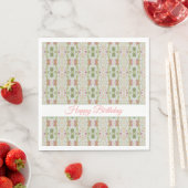Serviette En Papier Pretty Rose et Livre vert serviettes d'anniversair (En situation)