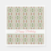 Serviette En Papier Pretty Rose et Livre vert serviettes d'anniversair (Devant)
