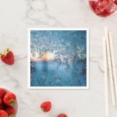 Serviette En Papier Pretty Winter Frosted Glass Photo (En situation)