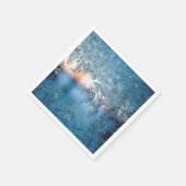 Serviette En Papier Pretty Winter Frosted Glass Photo (Coin)
