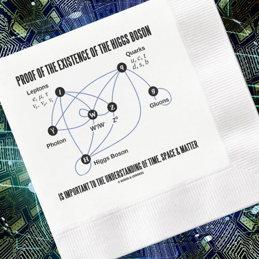 Serviette En Papier Preuve De L'Existence Du Boson De Higgs Temps