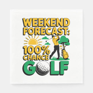 Serviette En Papier Prévision de fin de semaine 100% Chance de golf