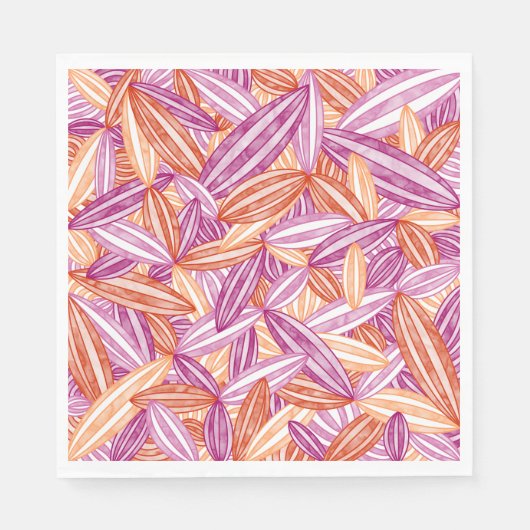 Serviette En Papier Pride lesbienne Abstraite Fleur Zen Pétales rose (Devant)