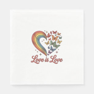 Serviette En Papier Pride Papillon Cœur Amour Est Amour Conception de