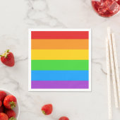 Serviette En Papier Pride Pop : Drapeau Arc-en-Ciel (En situation)