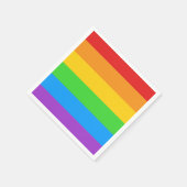Serviette En Papier Pride Pop : Drapeau Arc-en-Ciel (Coin)