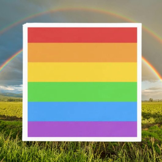 Serviette En Papier Pride Pop : Drapeau Arc-en-Ciel