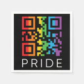 Serviette En Papier Pride Rainbow QR Code LGBTQIA+ (Devant)