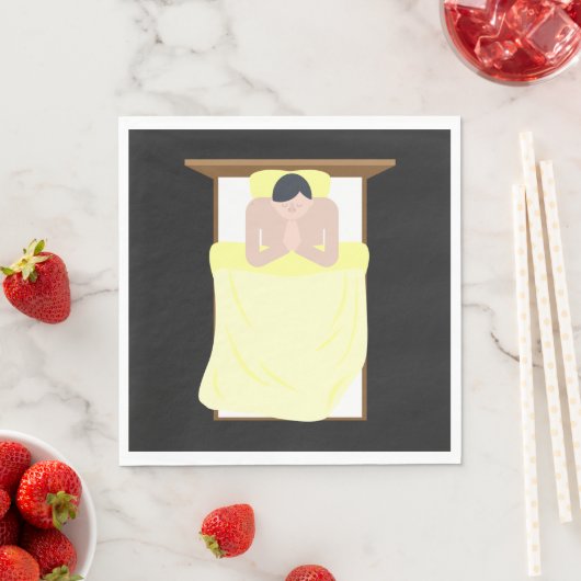 Serviette En Papier Prie dans le lit (En situation)