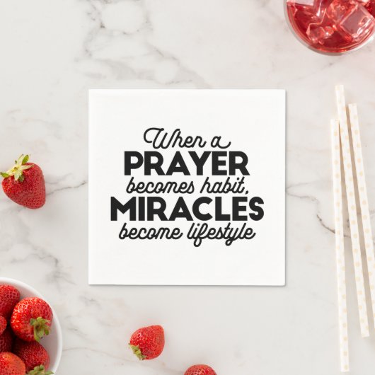 Serviette En Papier Prière et miracles (En situation)