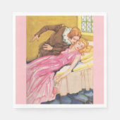 Serviette En Papier Prince Charming baiser Beauté dormante (Devant)